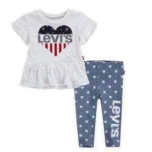 Levi’s 2 Piece Ruffle Tunic & Leggings Set